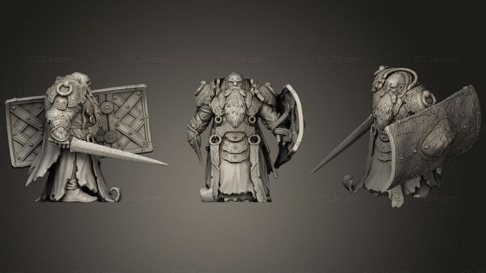 Figurines simple (Dwarf Warrior 2, STKPR_0394) 3D models for cnc
